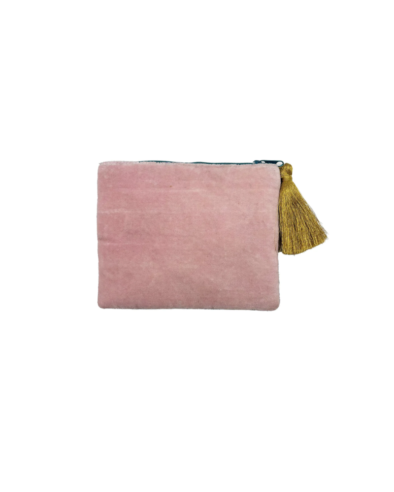 Inked Snake Velvet Zipper Pouch