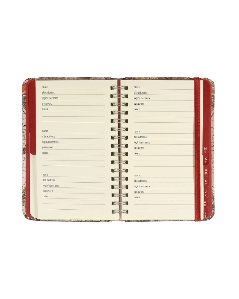 Old World Passwords Logbook