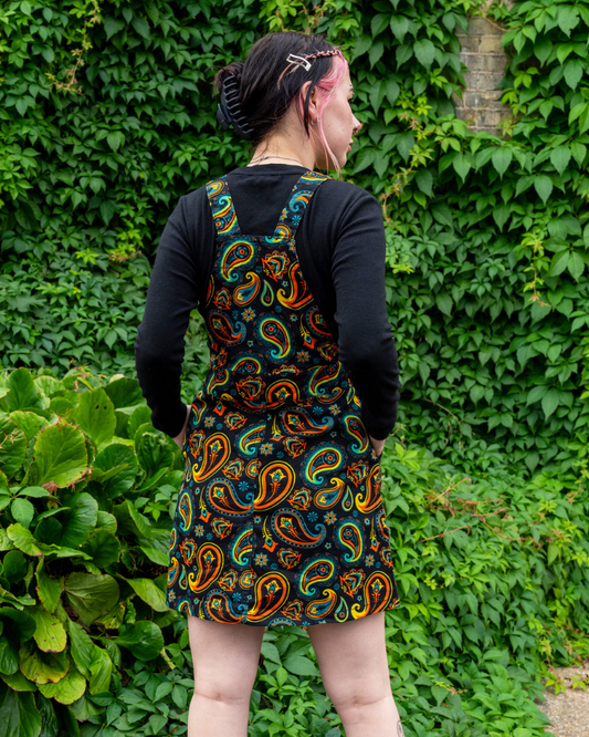 Black Paisley Pinafore by Run & Fly