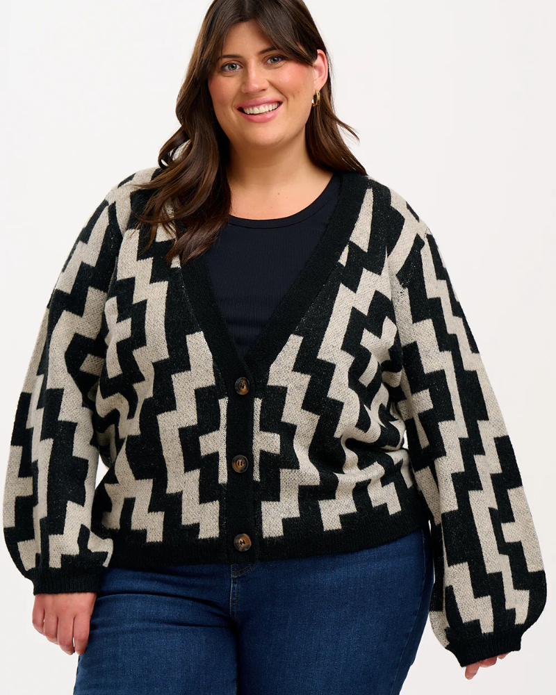 Morganna Diamond Monochrome Cardigan by Sugarhill Brighton