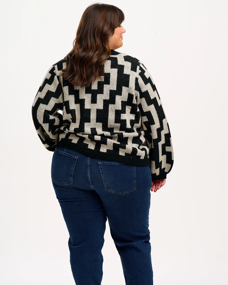 Morganna Diamond Monochrome Cardigan by Sugarhill Brighton