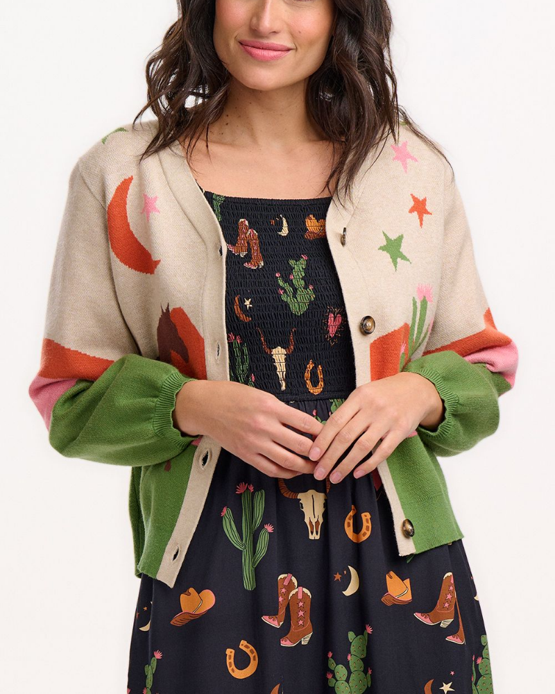 Adrian Desert Cowgirl Cardigan By Sugarhill Brighton