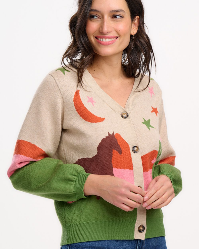 Adrian Desert Cowgirl Cardigan By Sugarhill Brighton