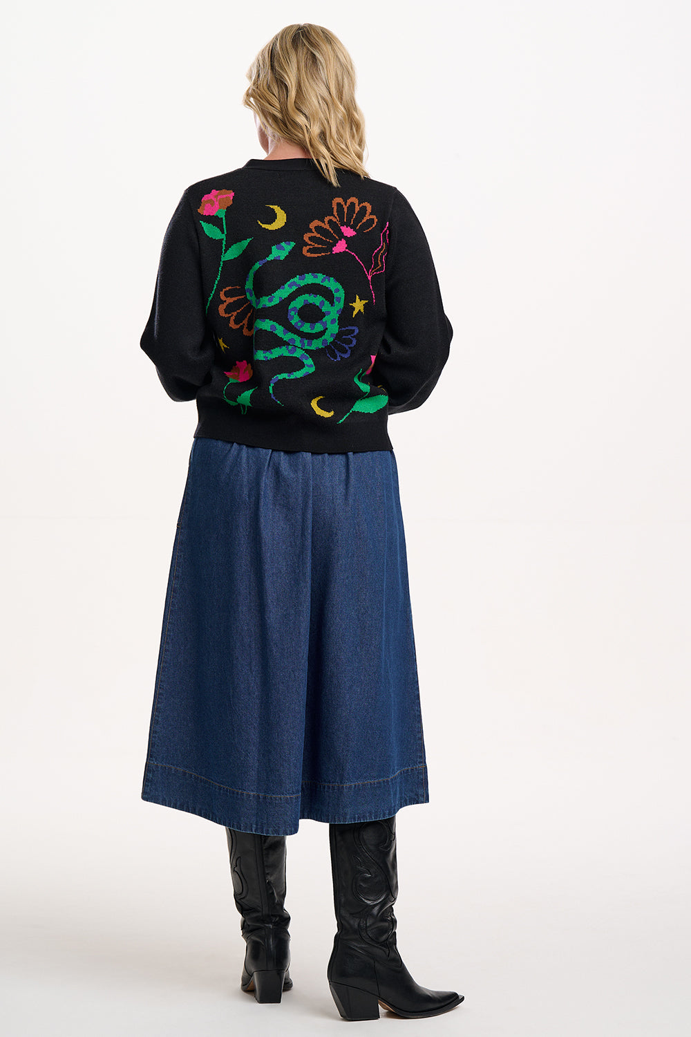 Adrian Cardigan In Snake Floral