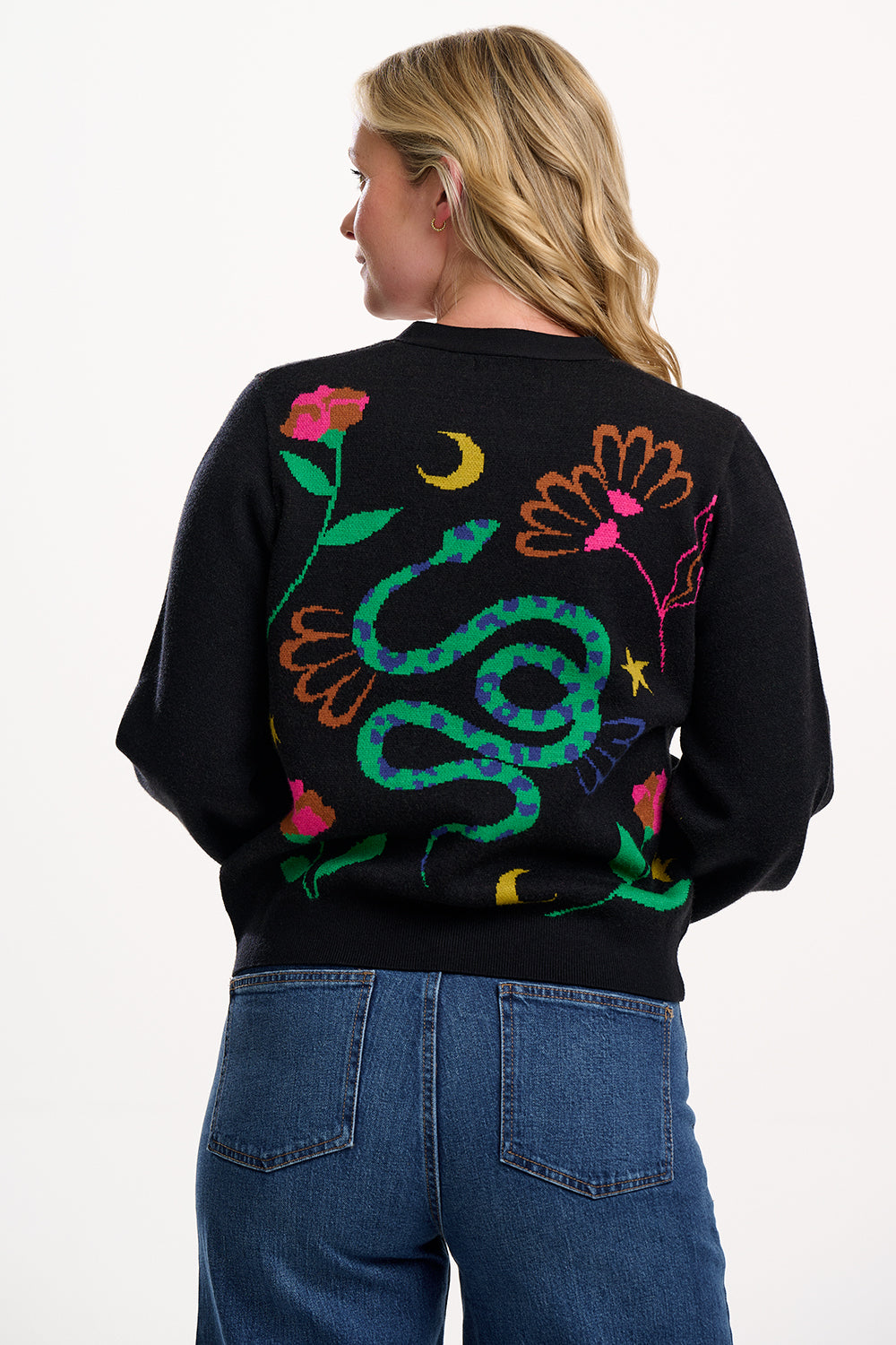 Adrian Cardigan In Snake Floral