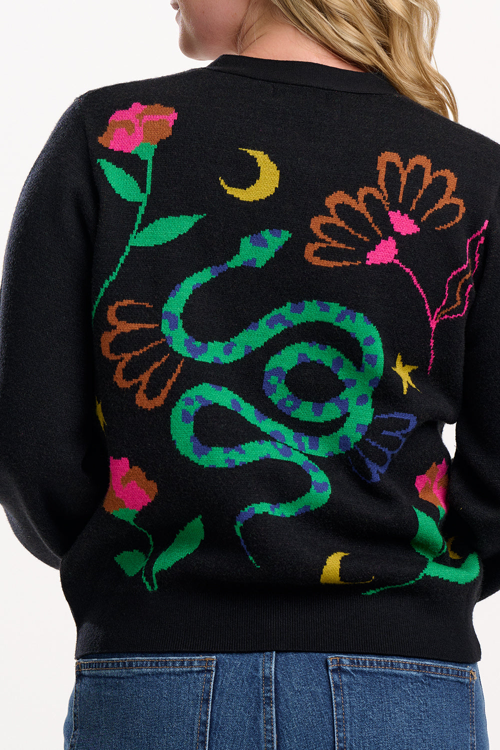 Adrian Cardigan In Snake Floral