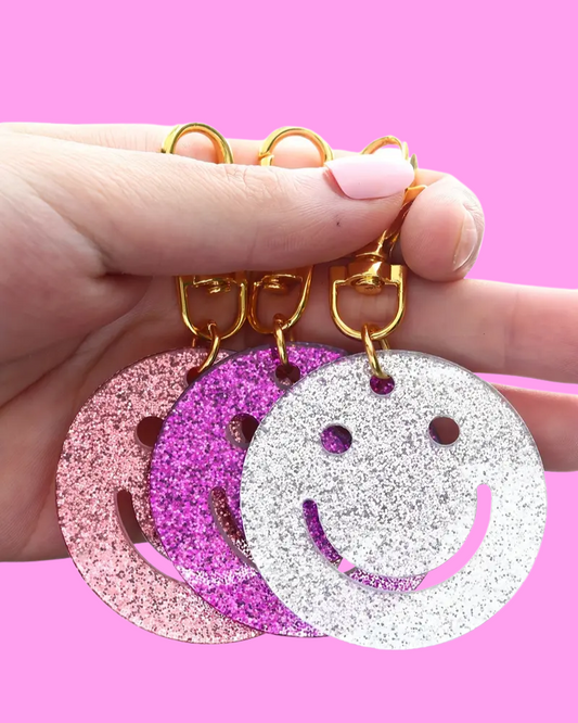 Smiley Face Keyring Assorted