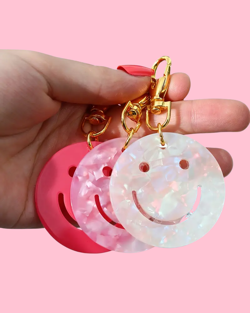 Smiley Face Keyring Assorted