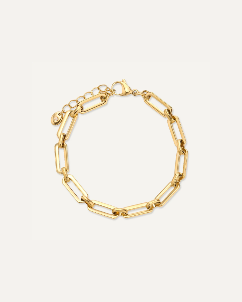 Olivia Large Paper Chain Gold Bracelet