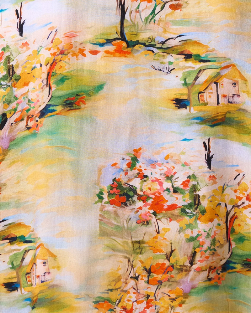 Marika Shirt Orient Landscape by Louche London