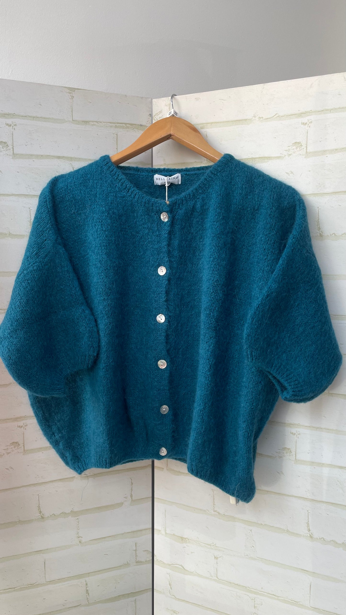 Mohair Cropped Sleeve Cardigan All Colours