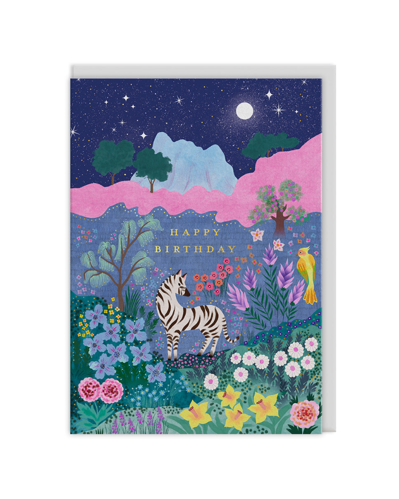 Moonlit Forest Birthday Greeting Card