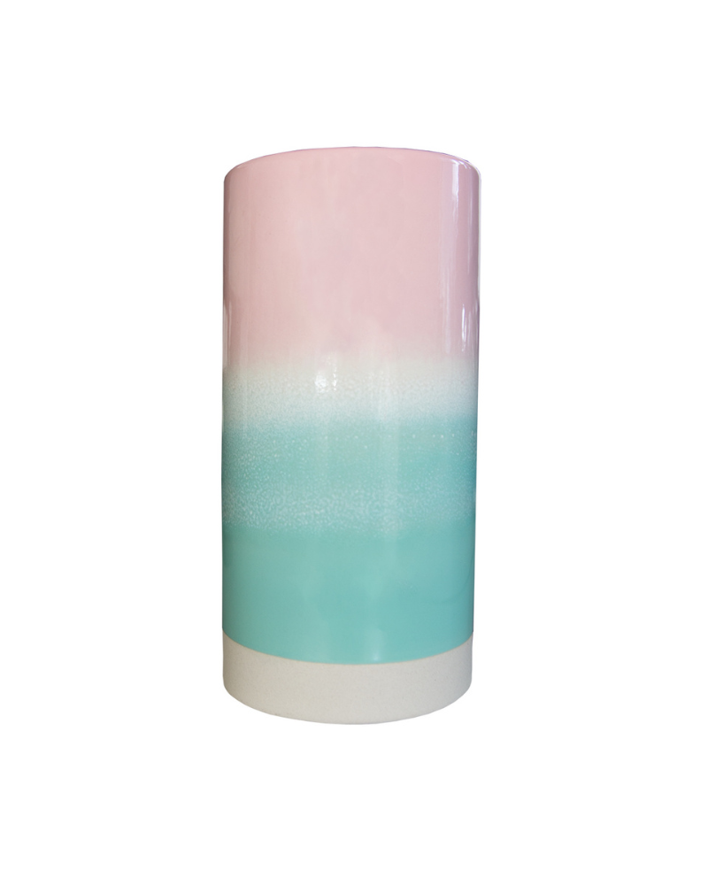 Pastel Ombre Vase Pink & Green