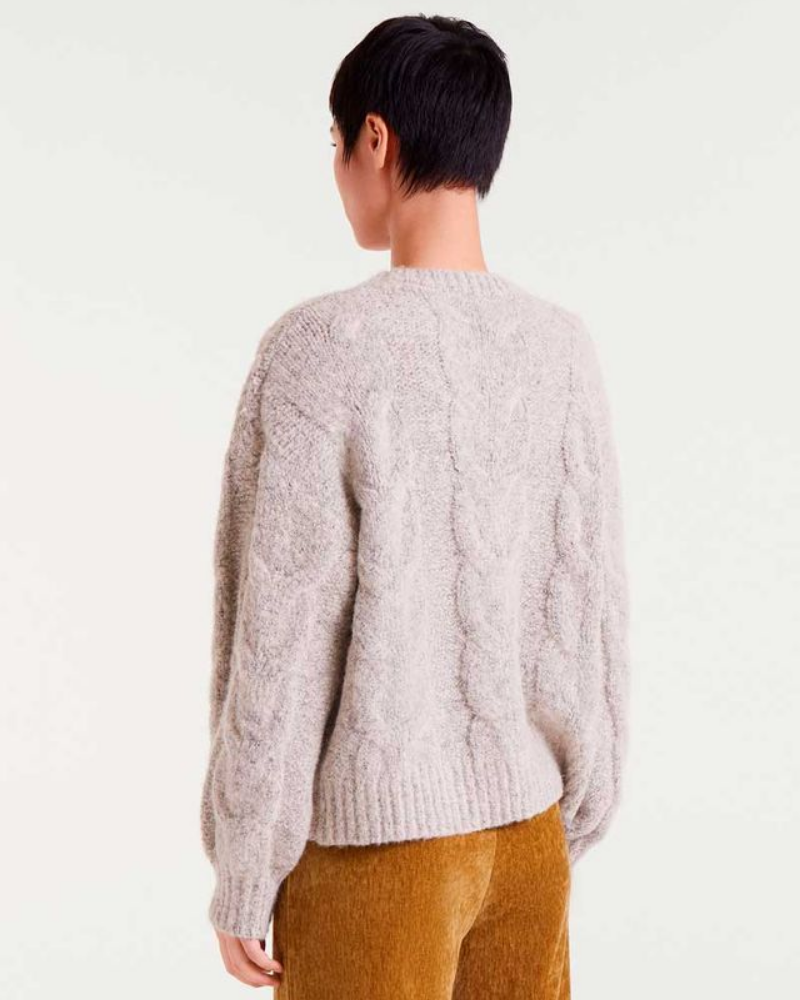 Oatmeal Cream Cable Knit Jumper Compania Fantastica