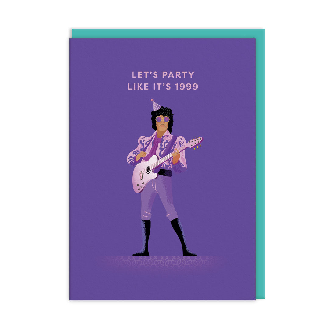 Prince Let's Party Birthday Card