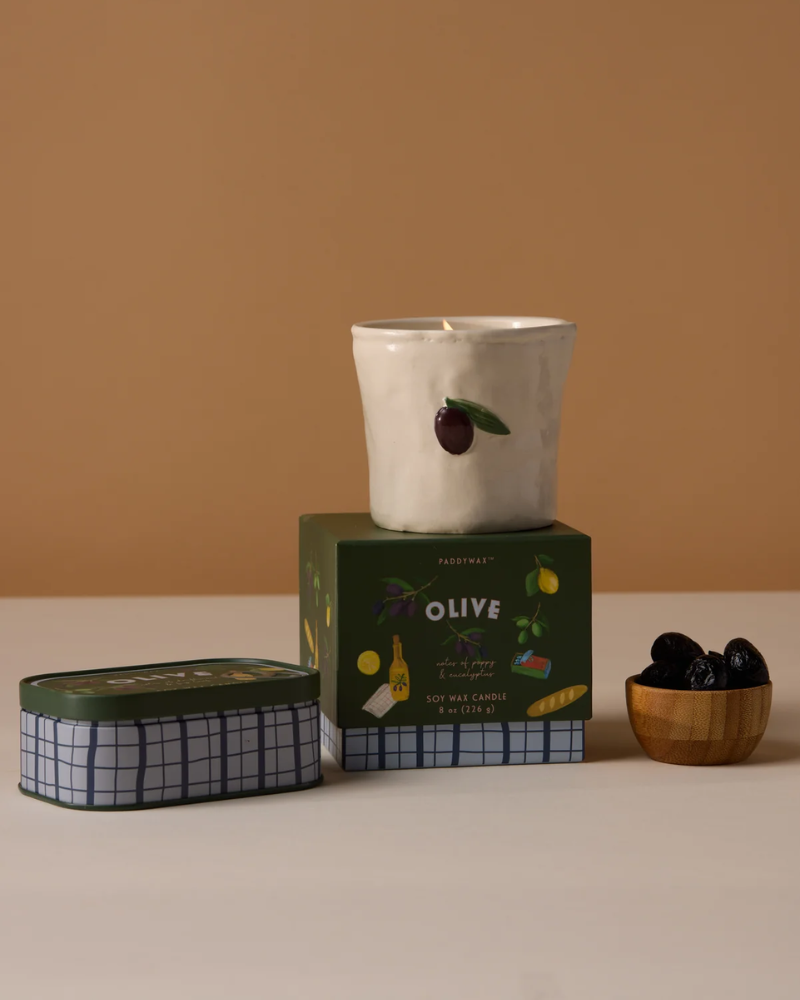 Olive Bistro Tin Candle Paddywax