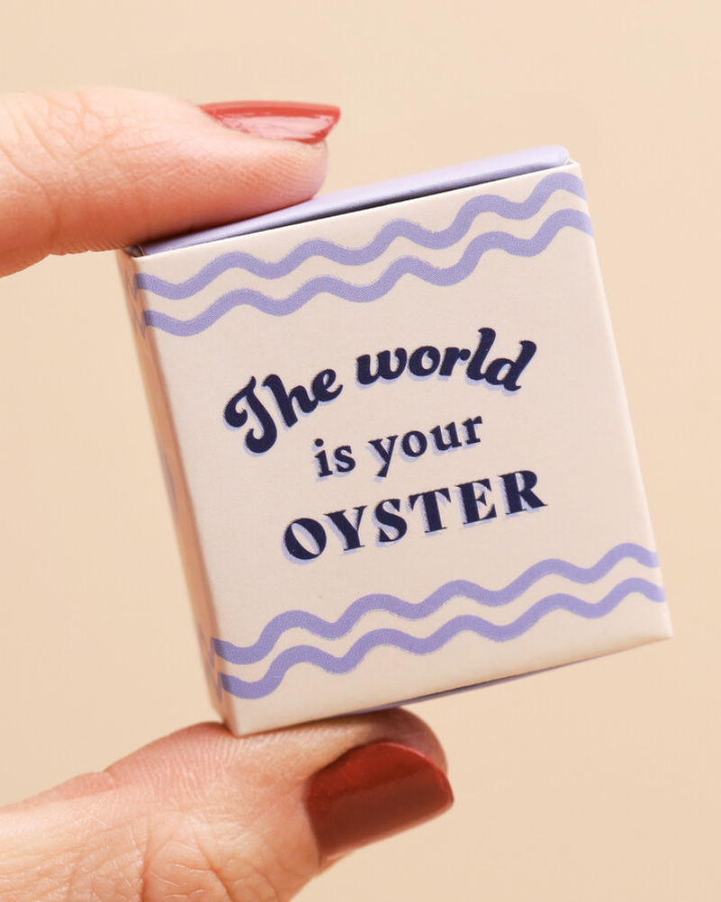 Oyster Shell Ceramic Token In Matchbox
