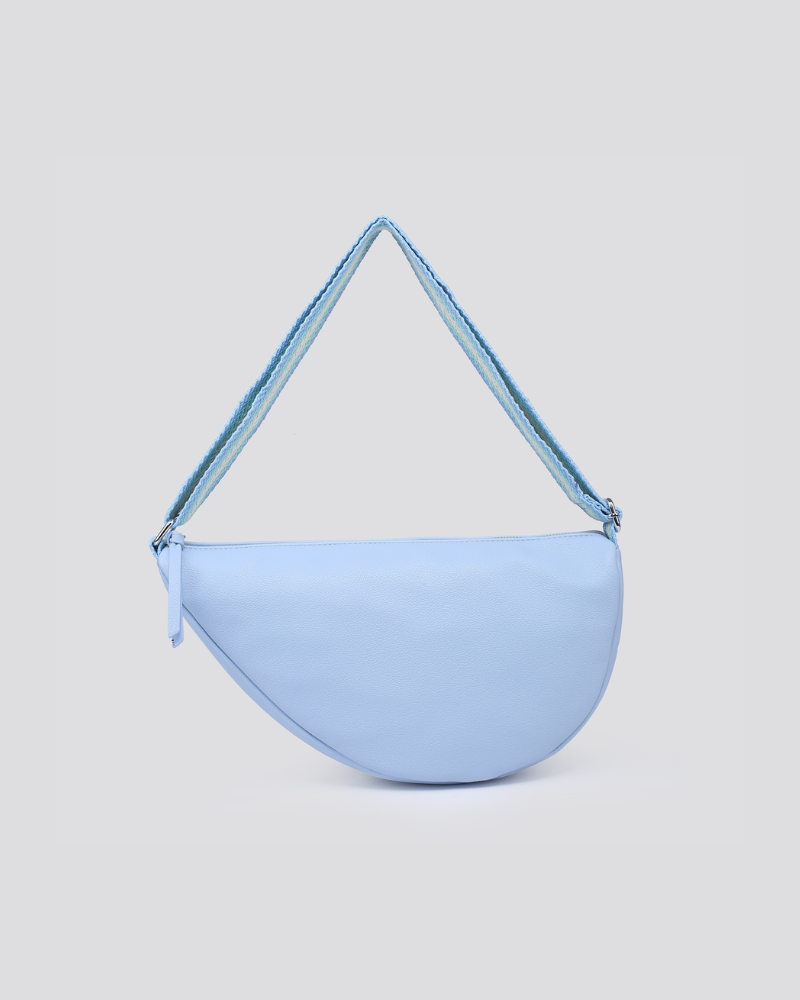 Asymmetric Vegan Leather Crossbody Bag Assorted Colours