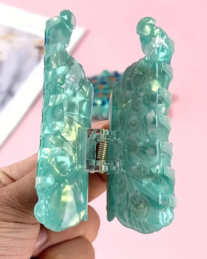 Prancing Peacock Hair Claw