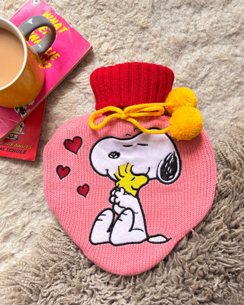 Peanuts Snoopy Love Heart Hot Water Bottle