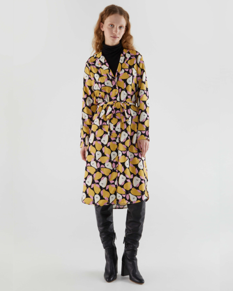 Pear Print Shirt Dress  By Compania Fantastica