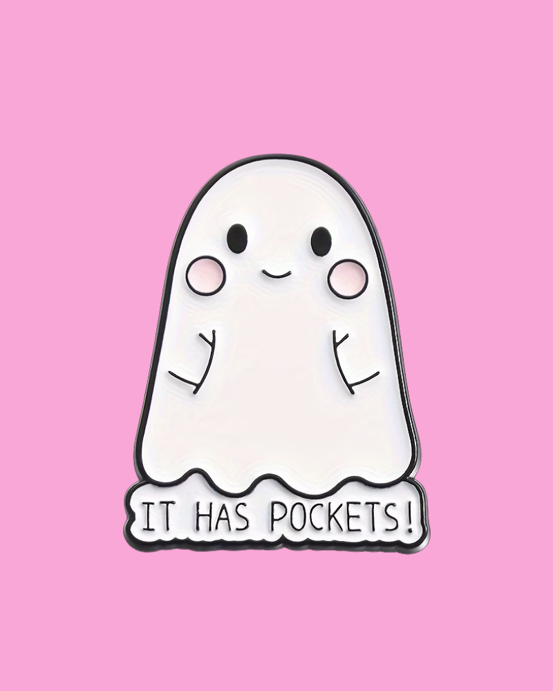 Ghost Pockets Enamel Pin Badge