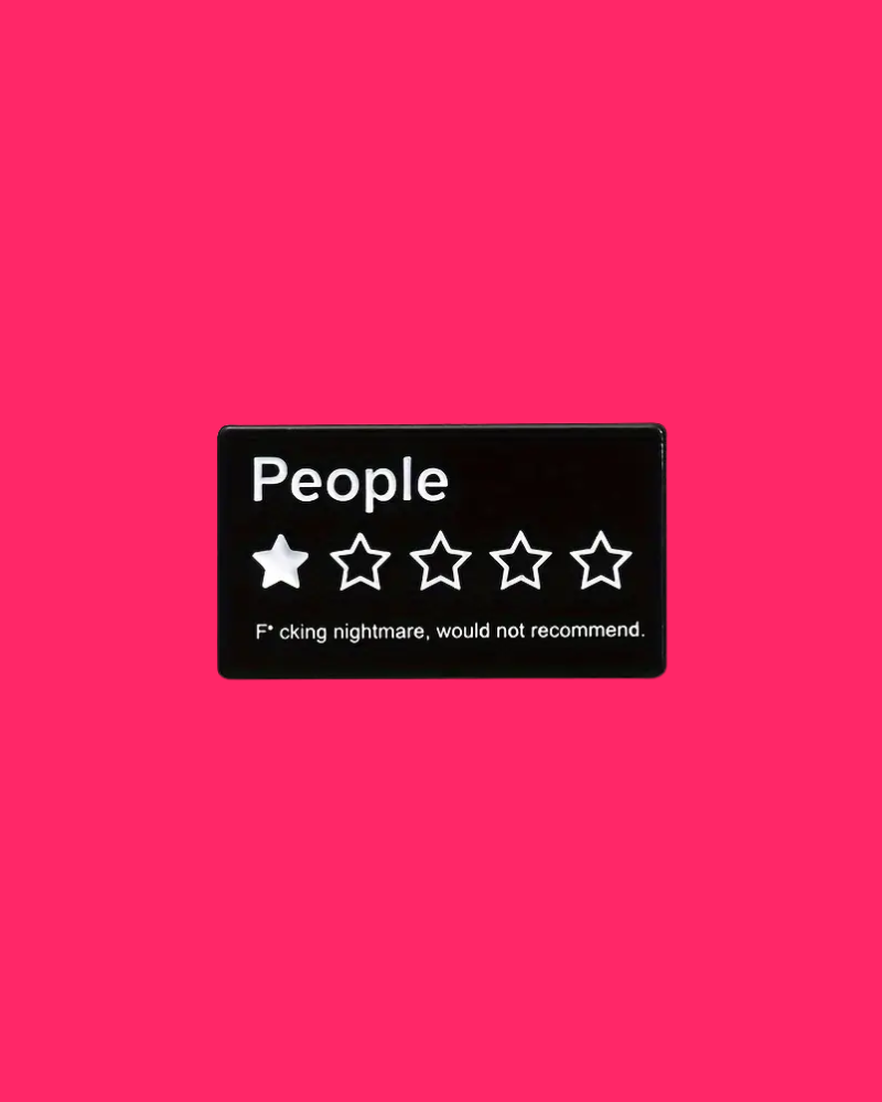 People One Star Review Enamel Pin Badge