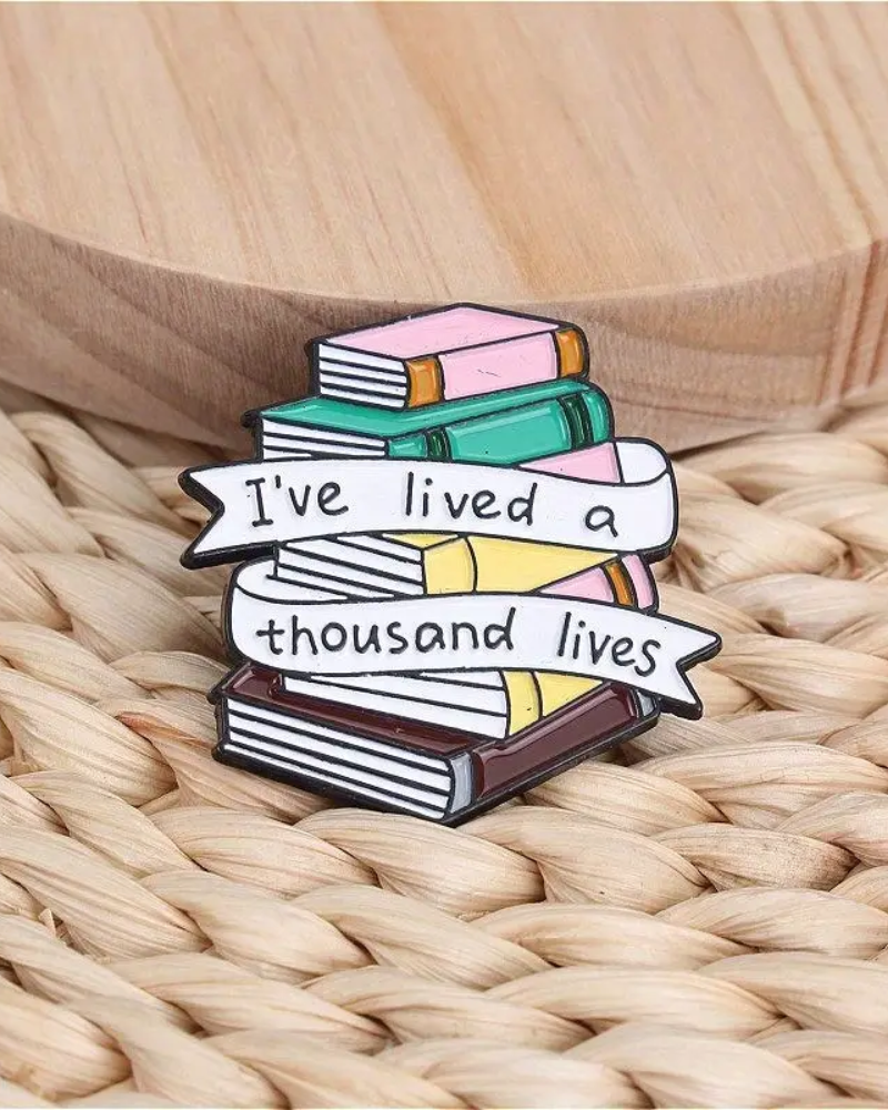 A Thousand Lives Book Lover Enamel Pin