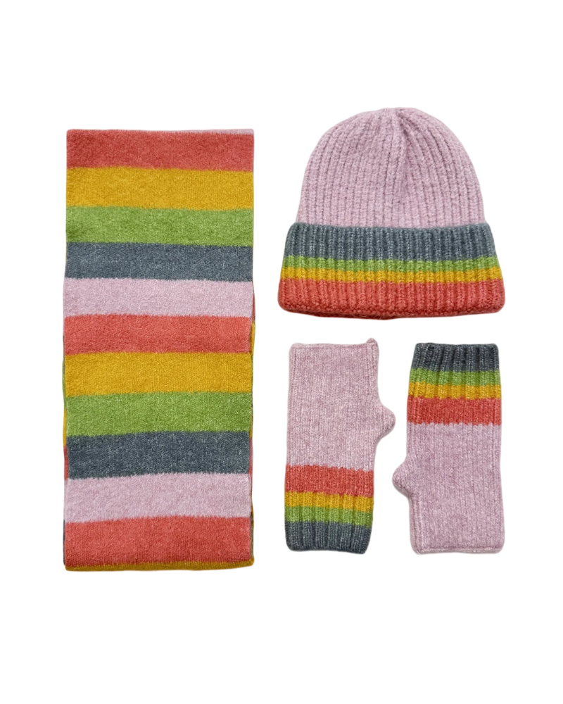 Rainbow Stripe Unisex Beanie Hat