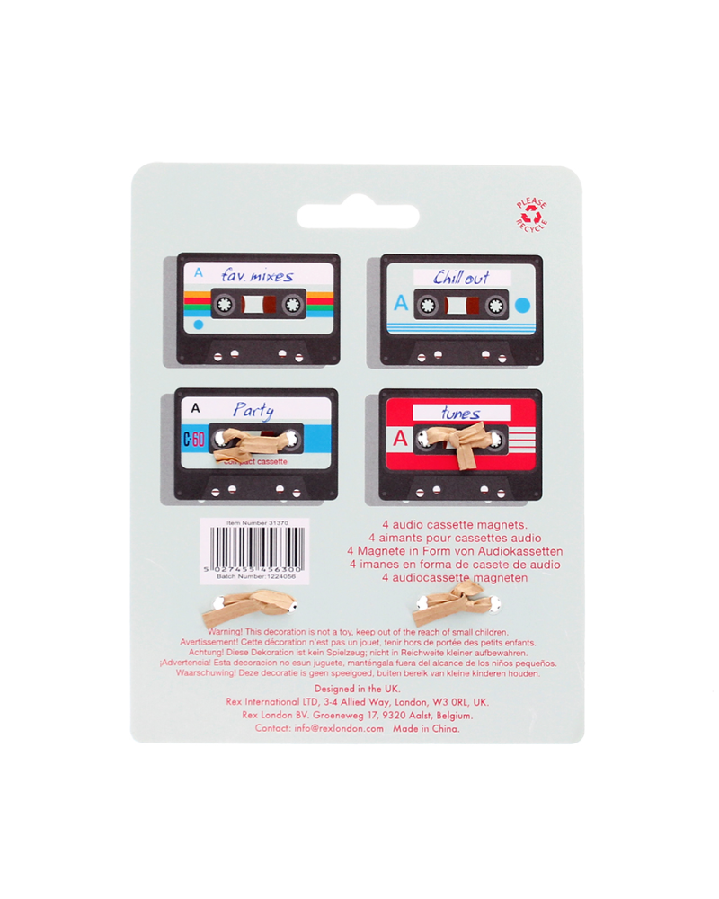 Retro Cassette Magnets Set Of 4