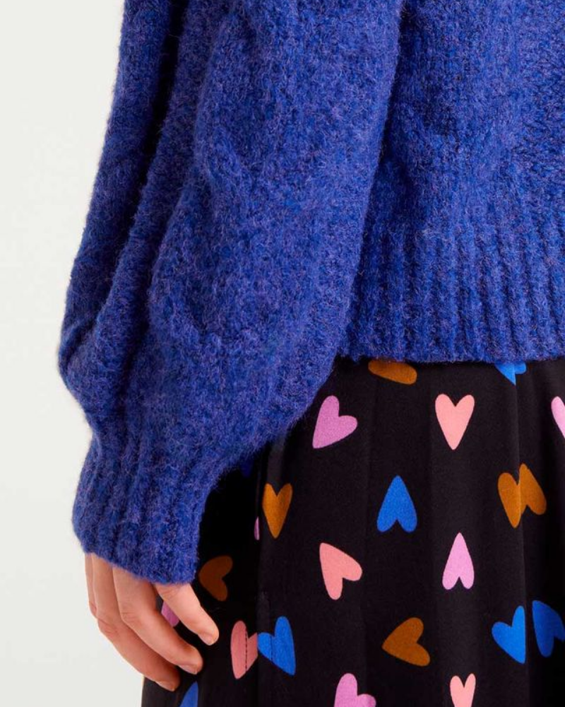 Royal Blue Cable Knit Jumper Compania Fantastica