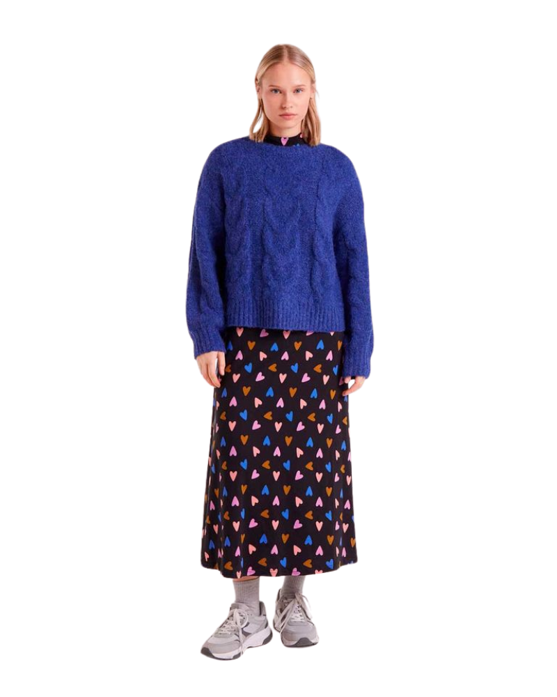 Royal Blue Cable Knit Jumper Compania Fantastica