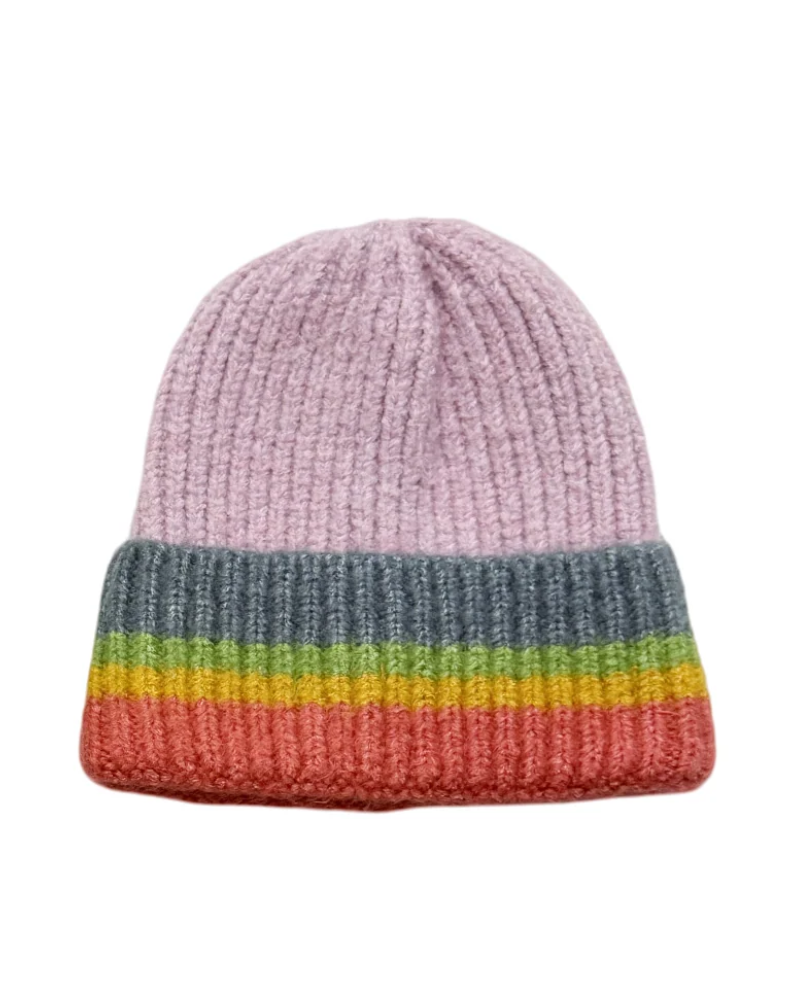 Rainbow Stripe Unisex Beanie Hat