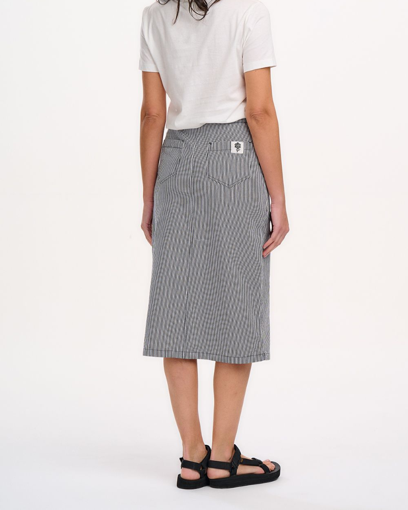 Amaya Midi Monochrome Strip Skirt