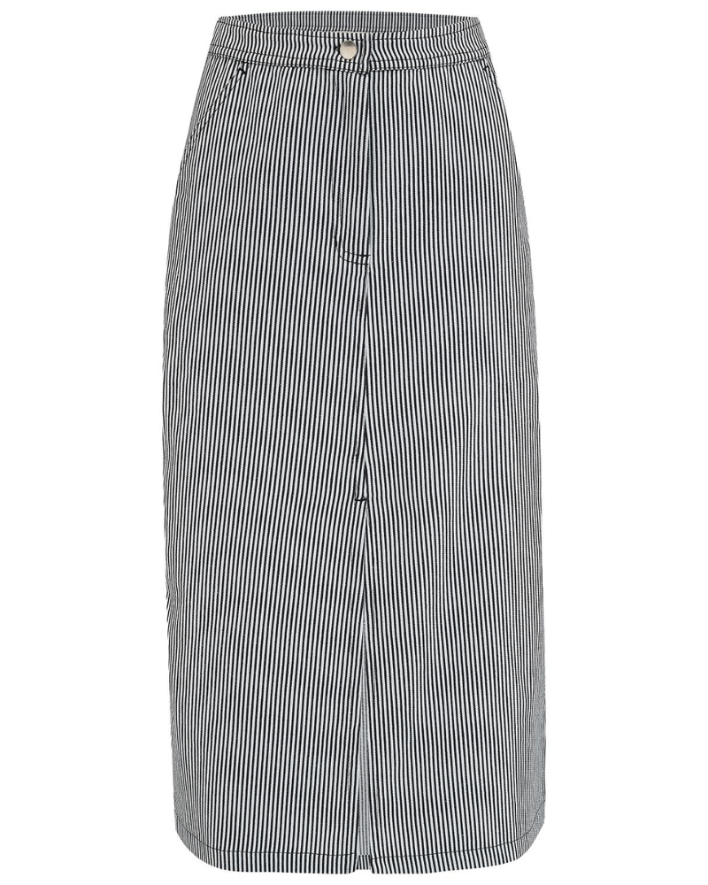 Amaya Midi Monochrome Strip Skirt