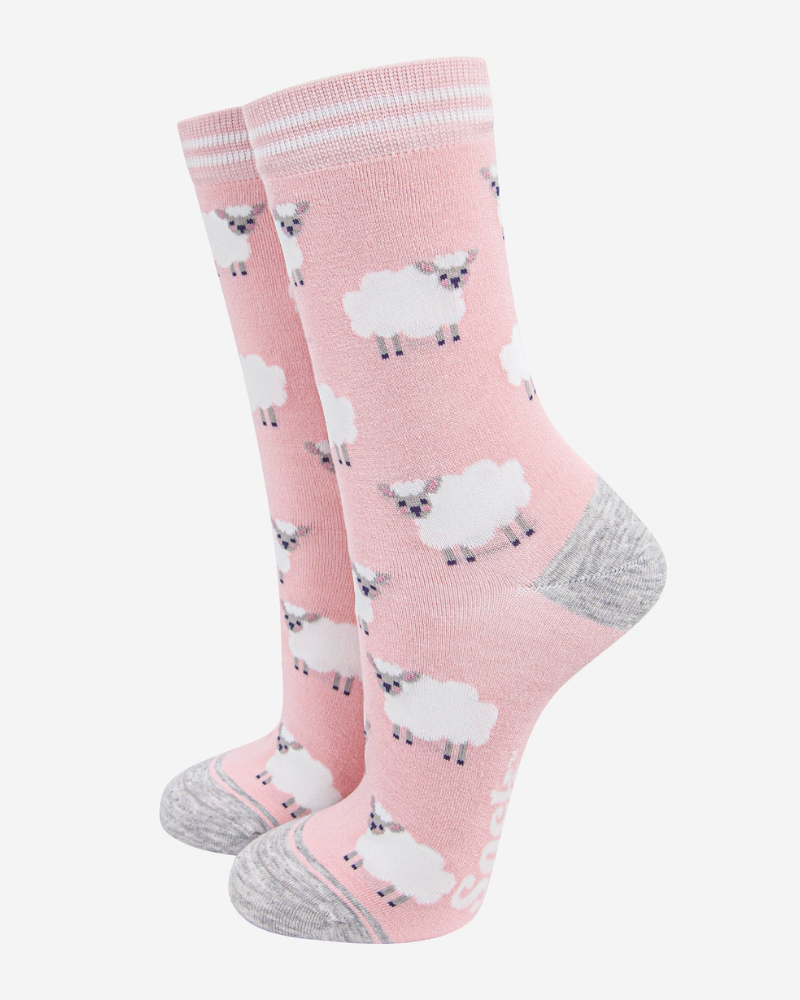 Sheep Pink Marl Unisex Socks