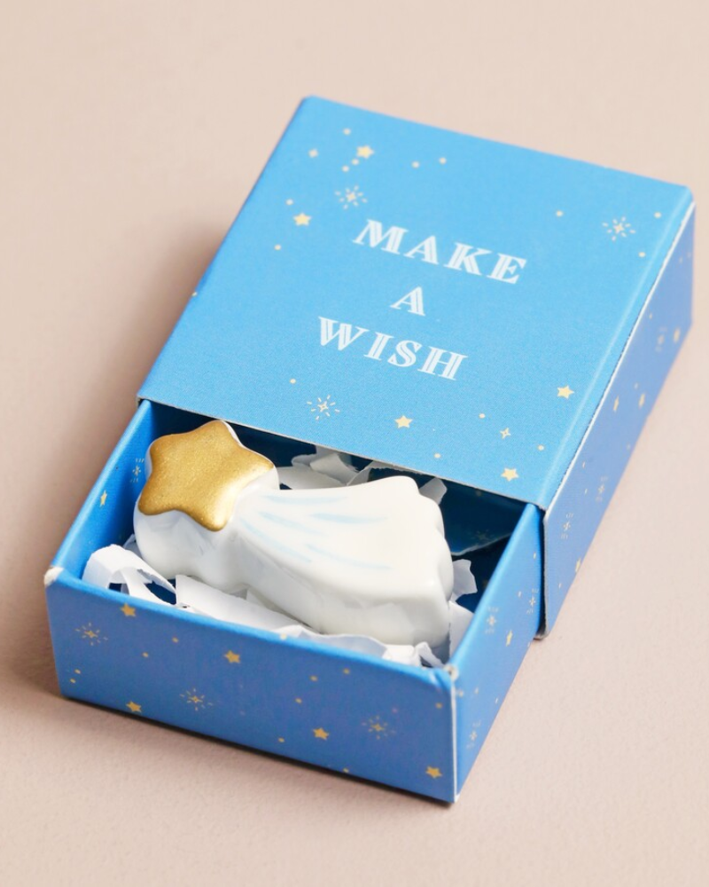 Shooting Star Ceramic Token In Matchbox