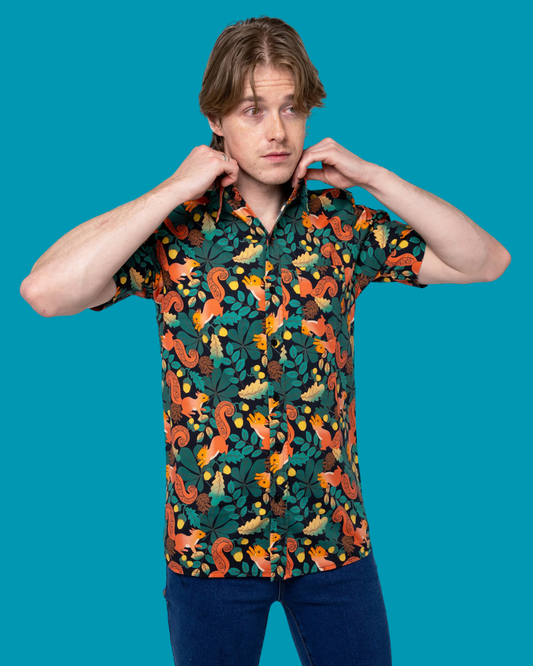 Squirrel Acorn Adventure Short Sleeve Shirt