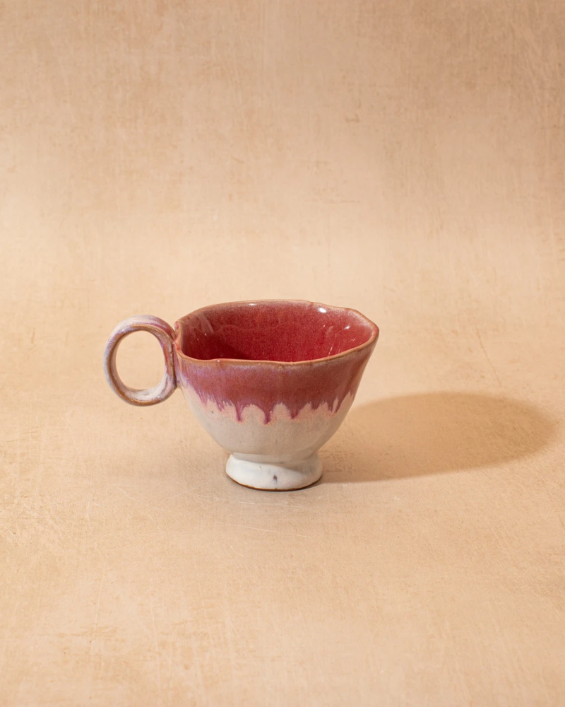 Colette Ceramic Tea Cup in Assorted Colours