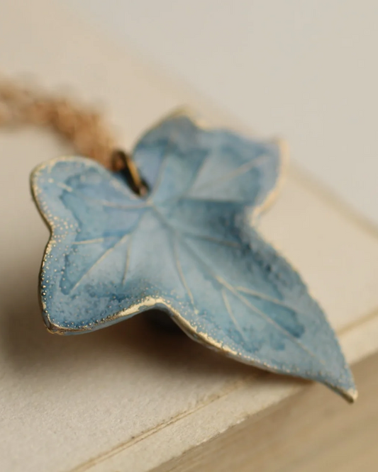Blue Ivy Leaf Necklace