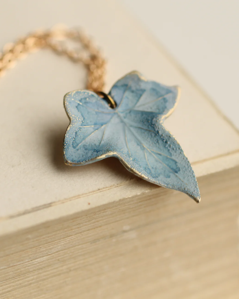 Blue Ivy Leaf Necklace