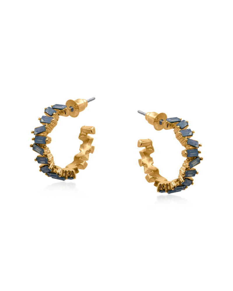 Sirens Home Hoop Earrings Blue