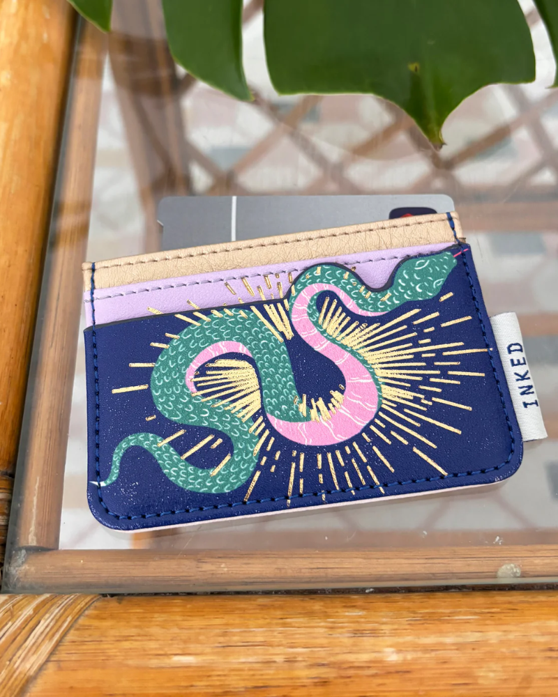 Inked Snake Card Holder