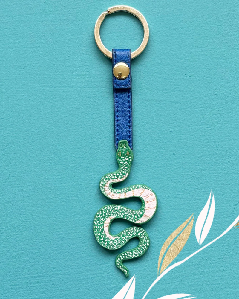 Snake Inked Vegan Leather Keyring