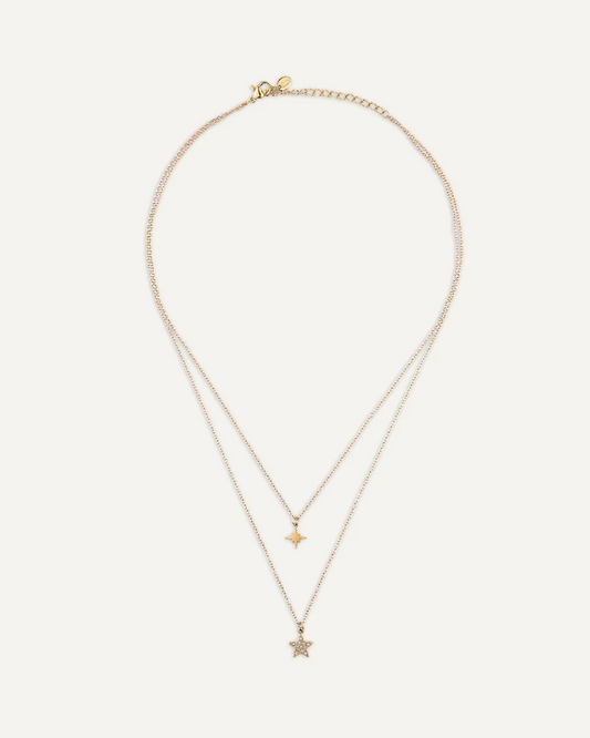 Astra Star Layered Gold Necklace