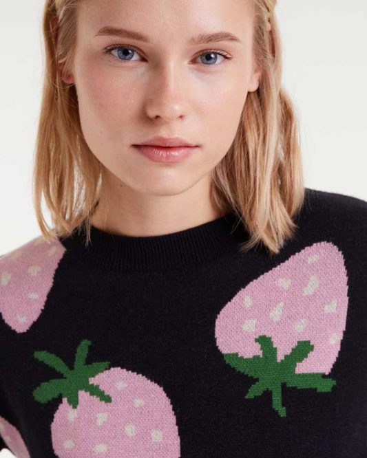 Strawberry Jacquard Jumper Compania Fantastica