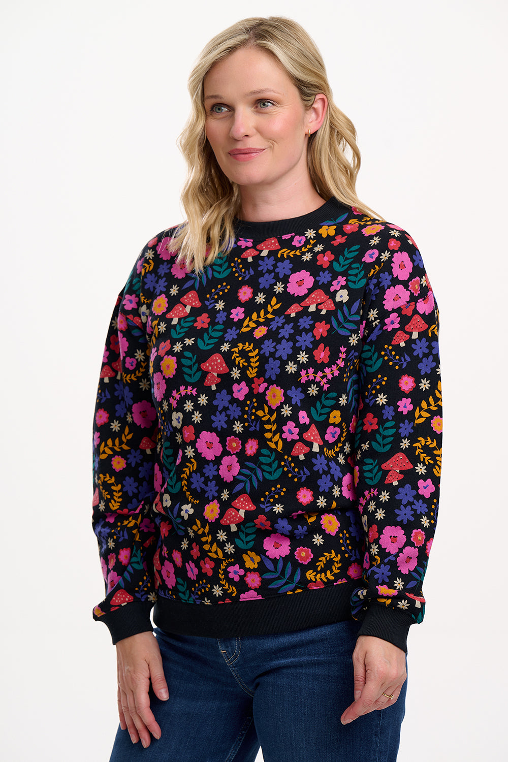 Noah Sweatshirt In Mushroom Floral