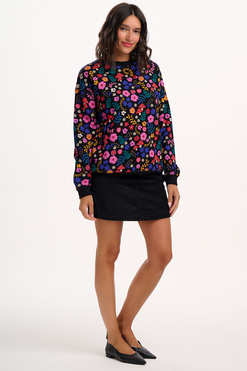 Noah Sweatshirt In Mushroom Floral