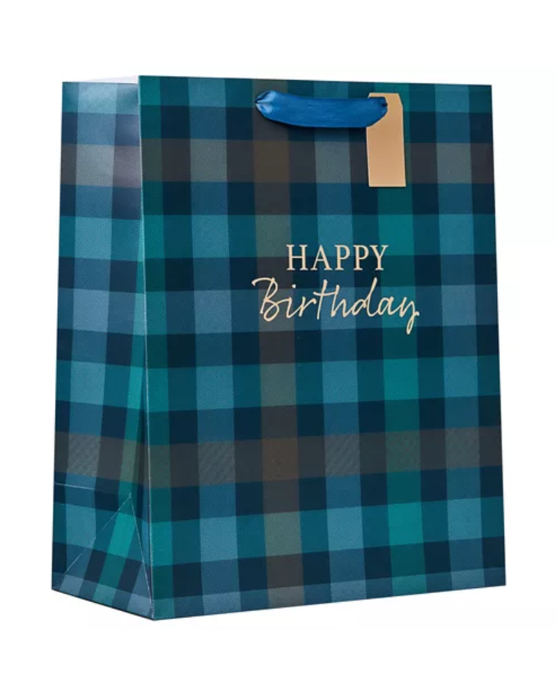 Tartan Birthday Gift Bag