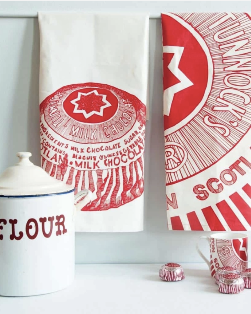 Tunnock's Teacake Tea Towel By Gillian Kyle